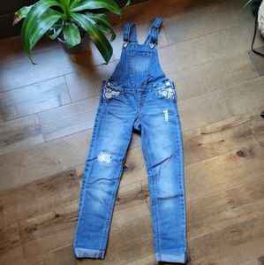 3 for $10 on $5 items! Girls Justice brand distressed overalls